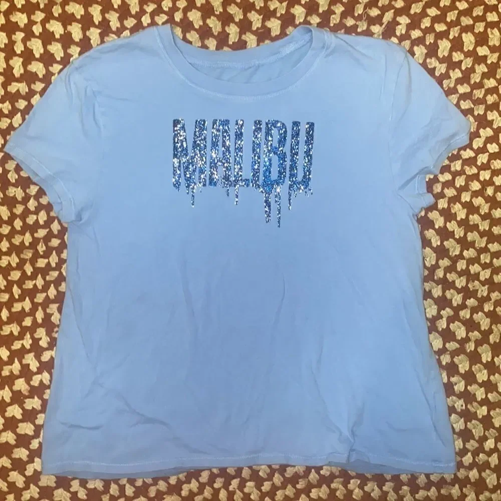 Justice “Malibu” Embellished Short Sleeve Girls T Shirt!